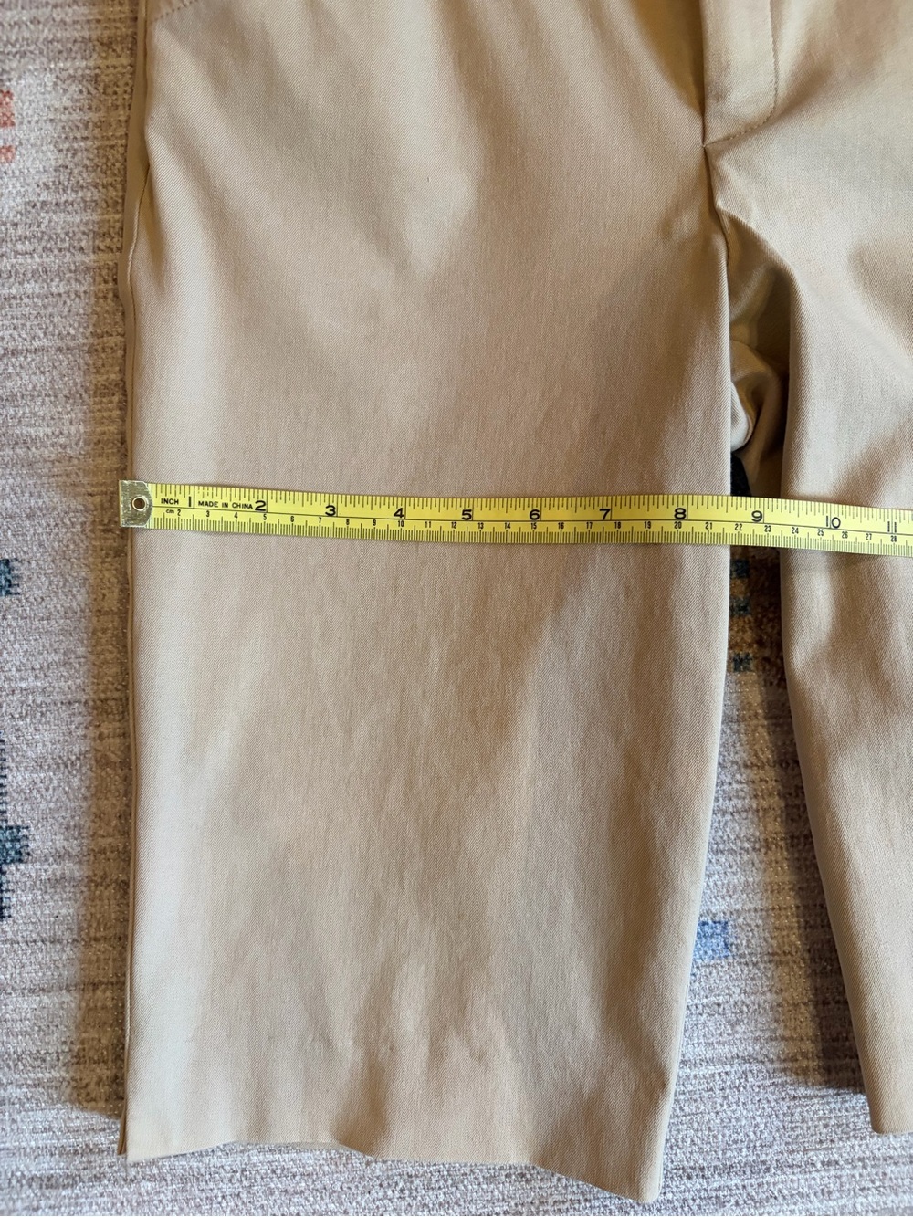 Preppy Coastal Old Money Khaki Tab Front Bermuda Shorts - Picture 10 of 15